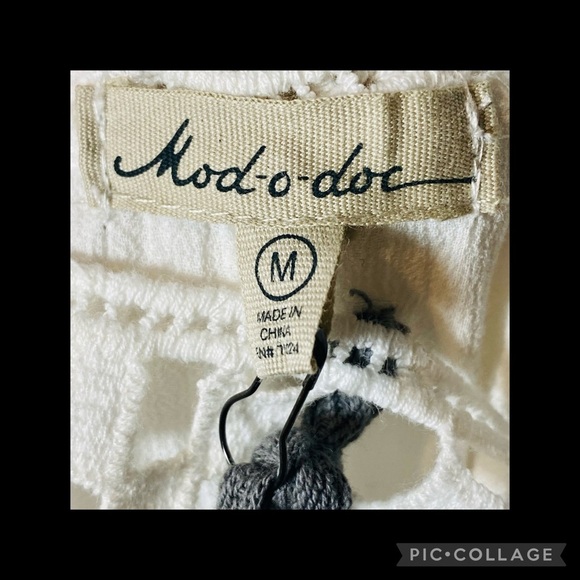 NWT Mod-o-doe Size Medium White Maxi Dress - Picture 4 of 9